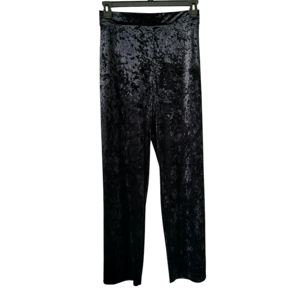 Investments Black Velvet Velour Pant Size L